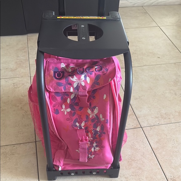 Pink butterfly ZUCA ice skating bag W /accessories - Picture 1 of 10